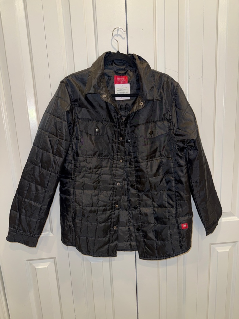 Men's Lightweight Black Quilted Shirt Jacket